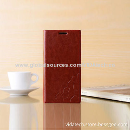 Super-thin leather case with holder PU and TPU, for Blackberry Z3